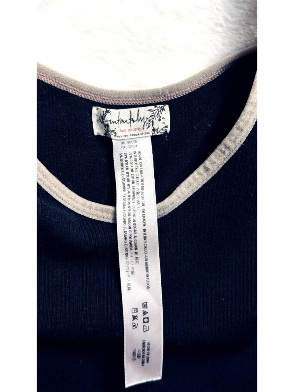 Free People Intimately Black Ribbed Halter Tank Top Fitted Stretch SP Minimalist - Picture 7 of 13